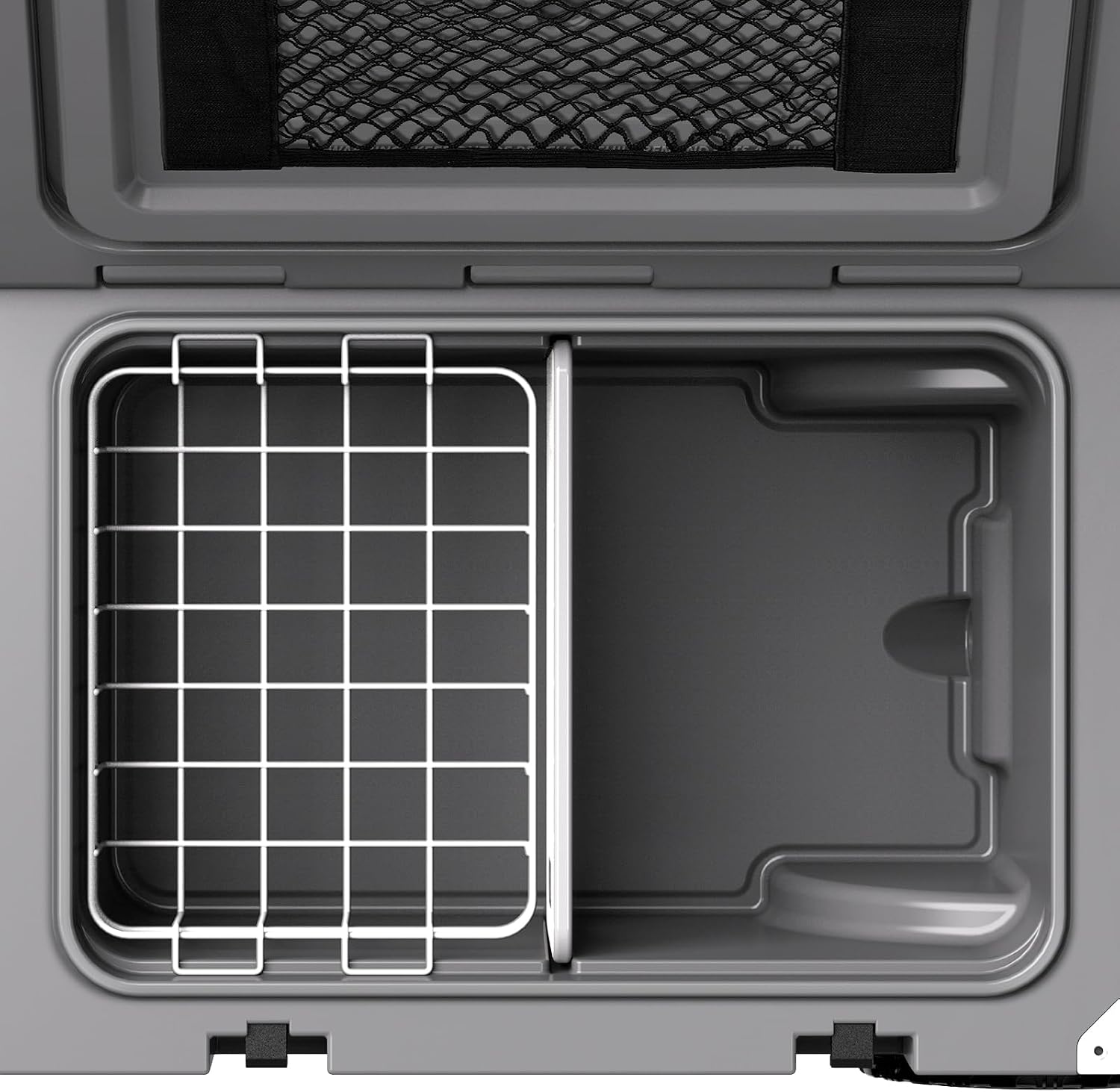 55 Quart Cooler with Wheels, Ice Chests Portable Camping Cooler Holds Ice up to 6 Days, Leak-Proof Outdoor Insulated Cooler with Handle, Cup Holders, Hard Cooler for Camping, Beach, Boat