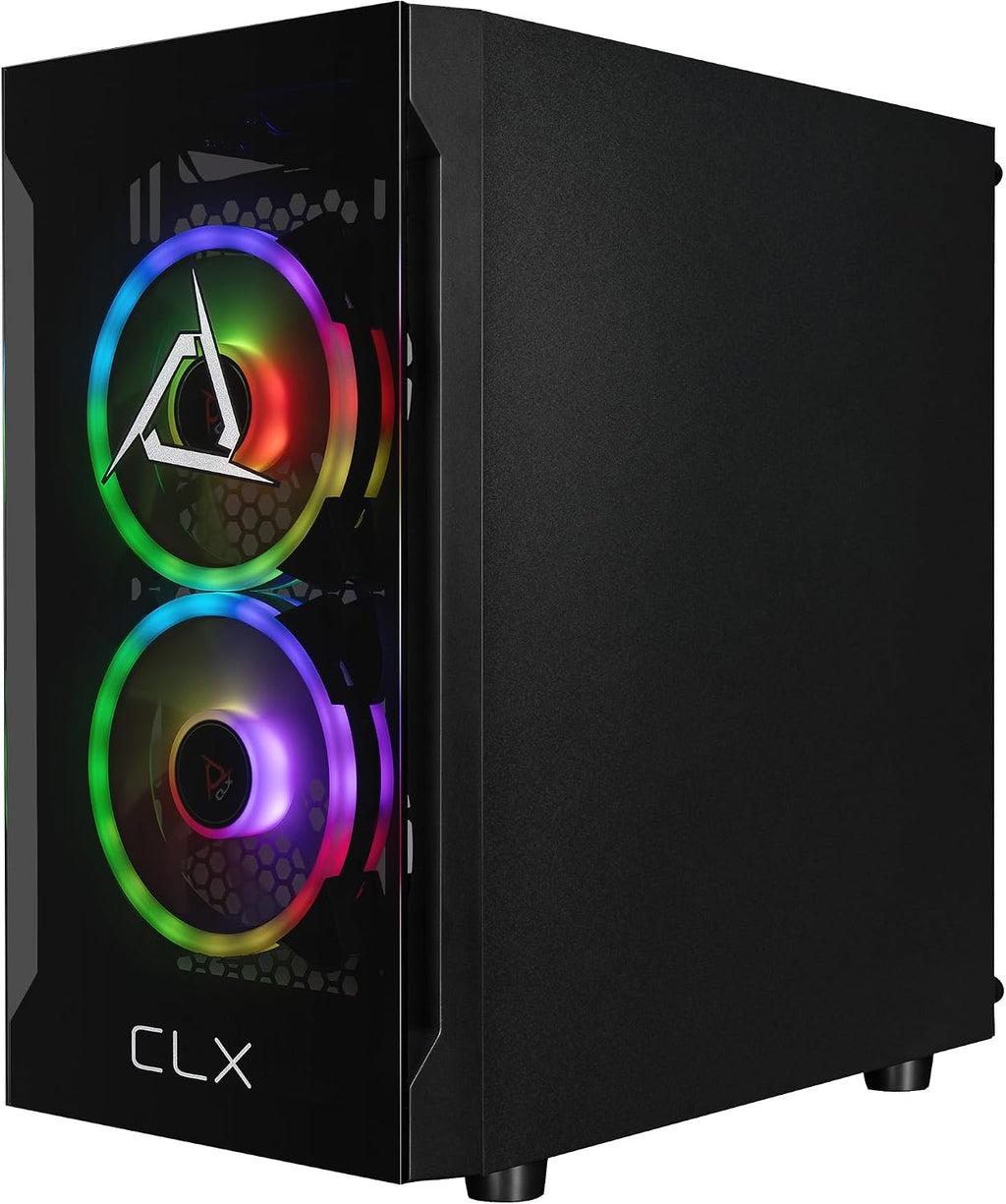 CLX Set Gaming PC - Intel Core i5 14400F 2.5GHz, GeForce RTX 5060, 2TB NVMe M.2 SSD, 32GB DDR5 RGB Memory, CPU air Cooler, WiFi, Windows 11 Home, Black