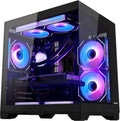Panorama Gaming PC Desktop AMD Ryzen 7 7800X3D 4.2 GHz, Radeon RX 9060 XT 16GB, 16GB DDR5 RAM 6000MHz,1TB PCIe SSD, WiFi&BT Prebuilt PC 650W PSU,Liquid Cooler,Windows 11,Black