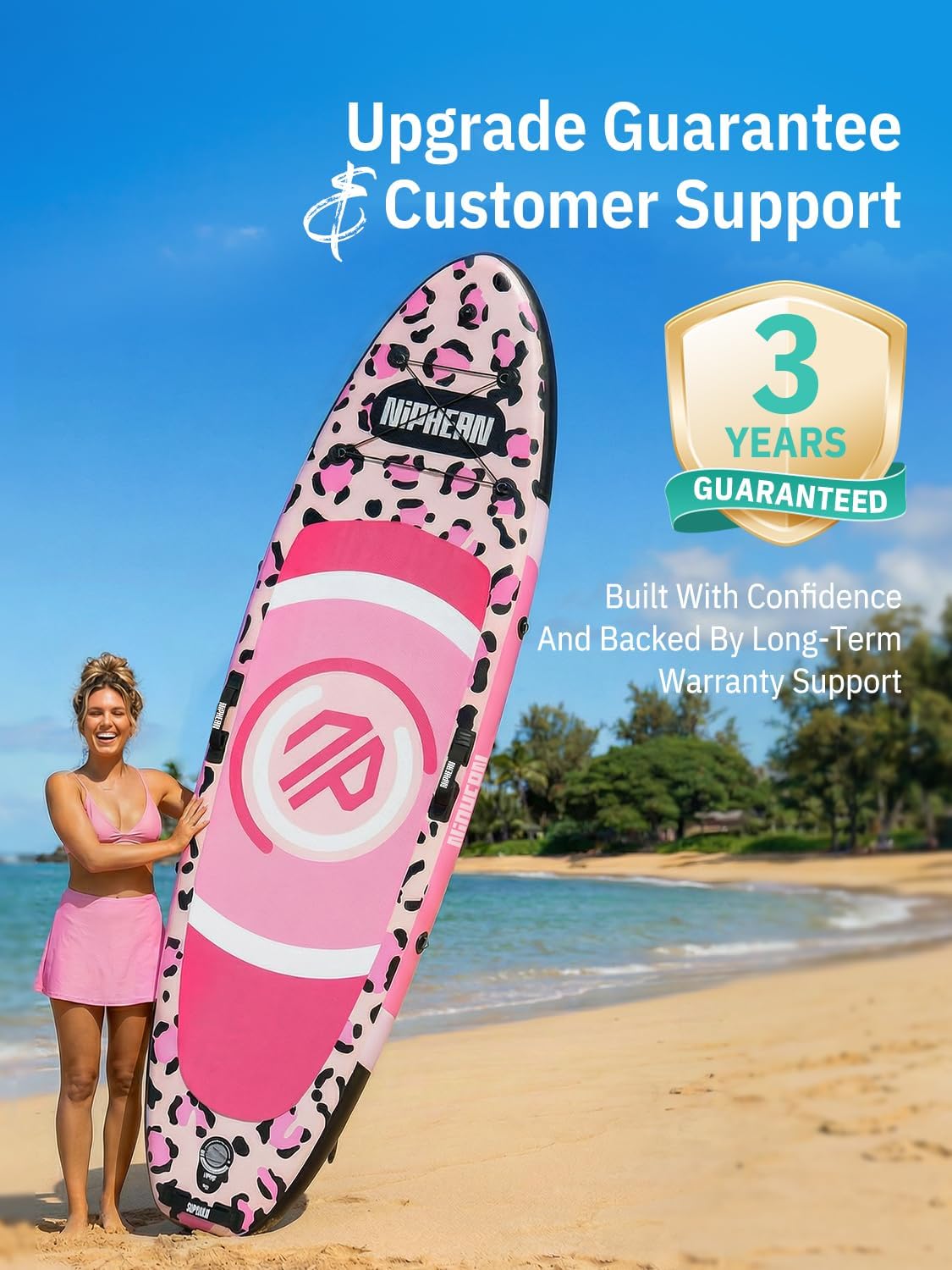 Niphean（Ultra-Light） Inflatable Paddle Board with StabilTrac Fin and Durable SUP Accessories, 10' Stand Up Paddle Boards for Adults & Youth, Versatile Yoga Paddle Board, Gift Ideas