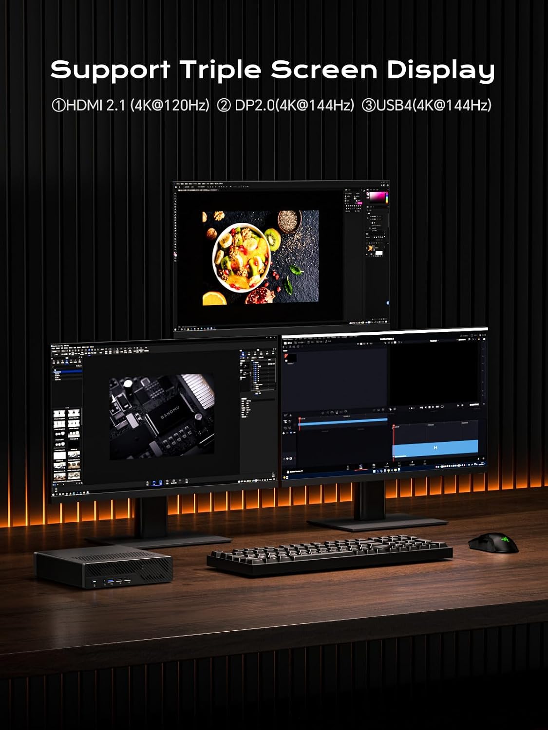 MINISFORUM MS-A1 Mini Workstation Mini Barebone Pc, DDR5/4xM.2 NVMe SSD, Dual 2.5G RJ45 Mini PC,HDMI/DP/Type-C,4xUSB Ports,Supports AMD AM5 CPU,WiFi 6E&BT5.2 Mini Computer(NO CPU/NO RAM/NO SSD/NO OS)