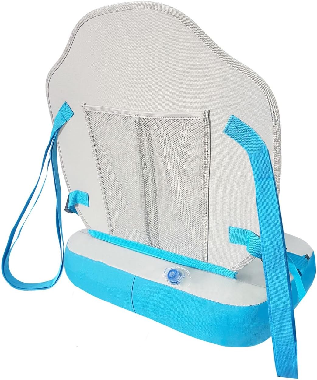 Inflatable Paddle Board Seat with Back Support, Universal Kayak Seats Cushion Detachable Straps, Sit-on-top Kayaks Chair, Canoe Fishing Bote Seats(Blue)
