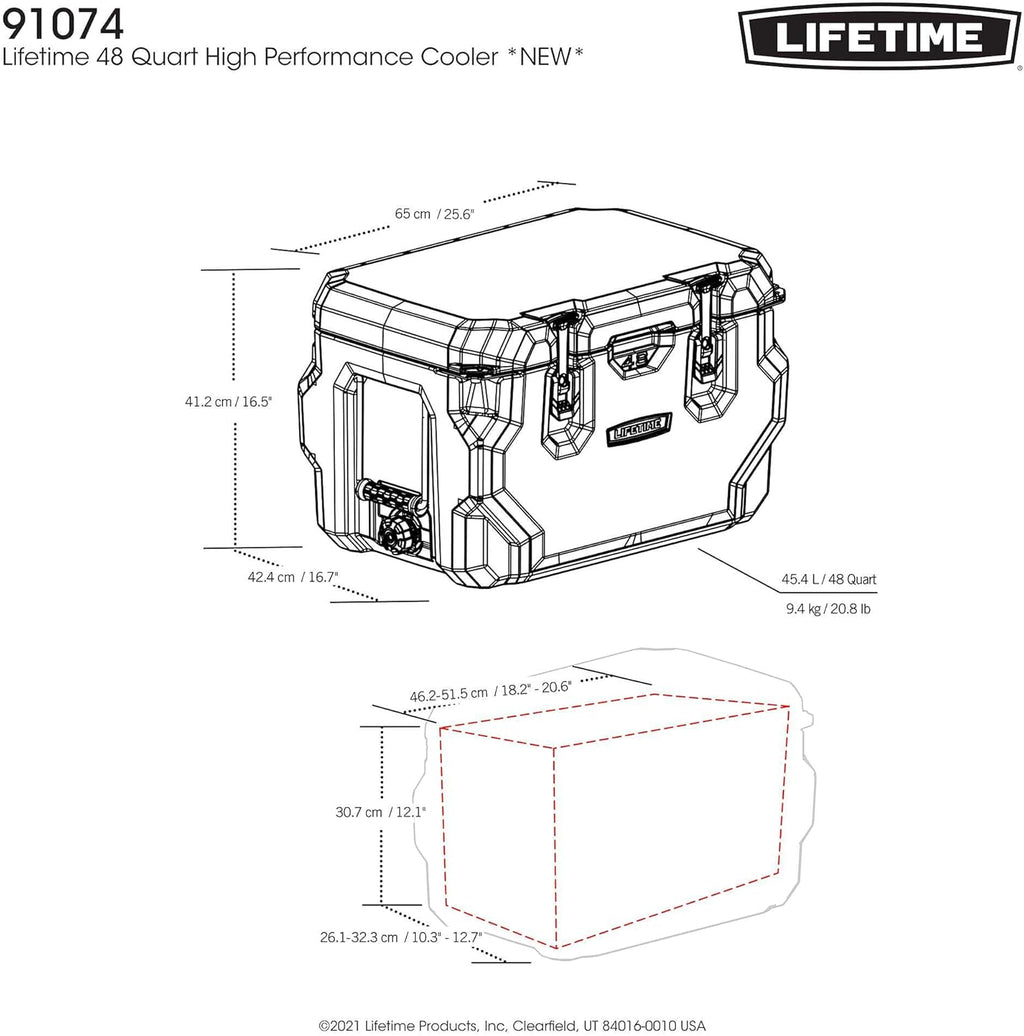 Lifetime Hard Cooler, High Performance Ice Chest