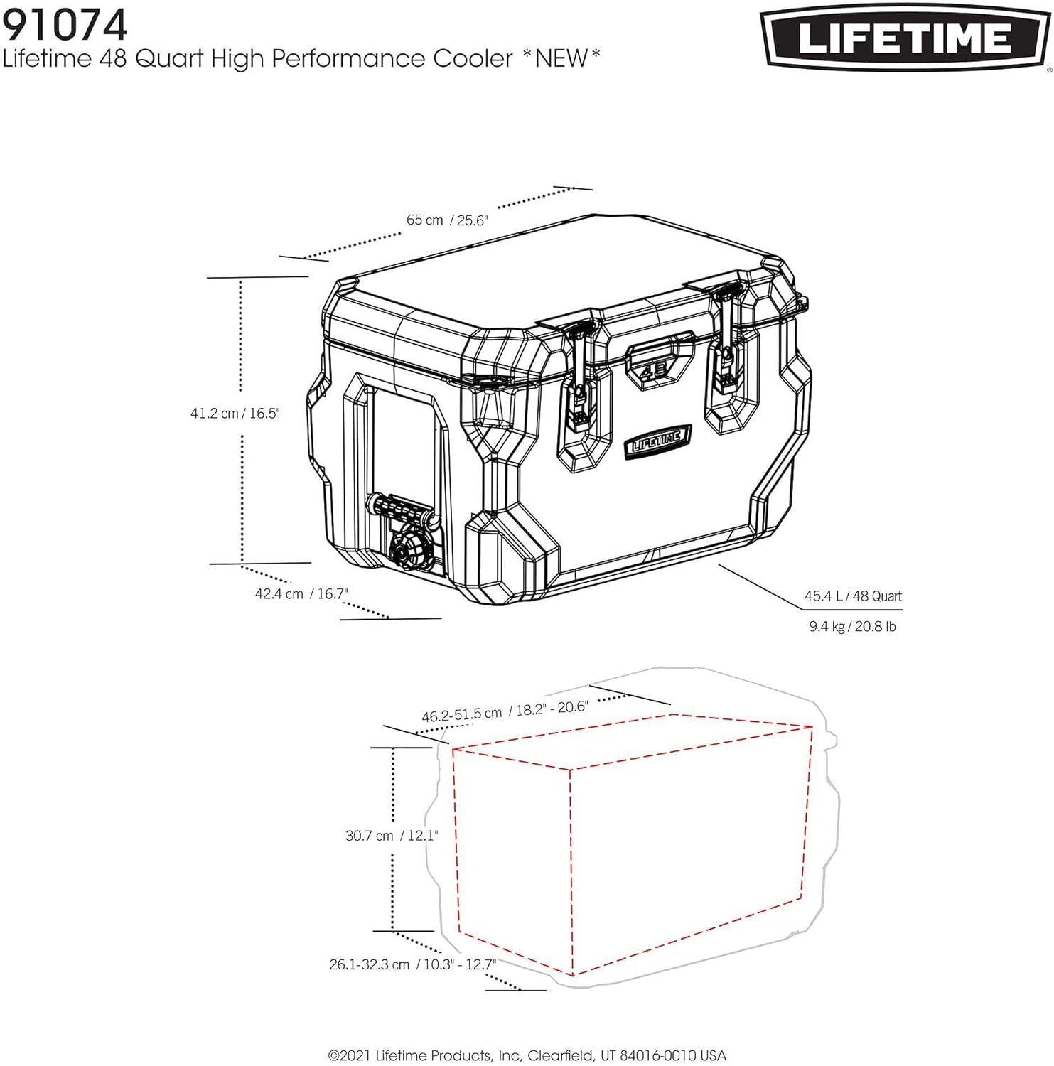Lifetime Hard Cooler, High Performance Ice Chest