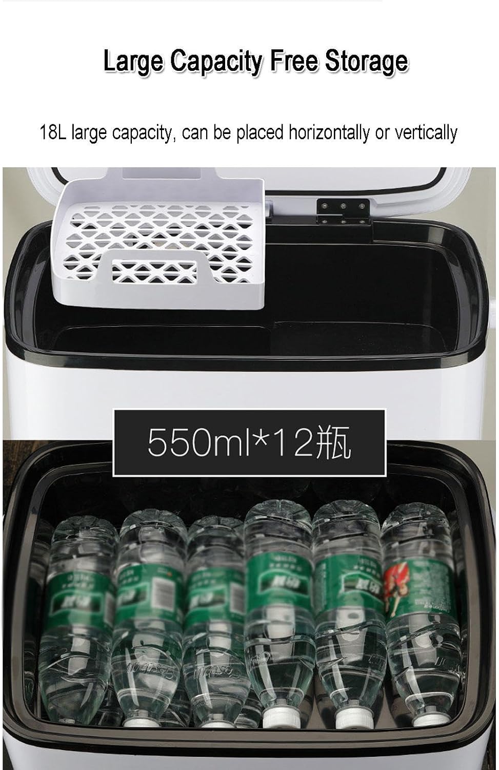 12/24 Volt Refrigerator, 18L Car Fridge Portable Refrigerator Freezer Fridge Cooler Electric Coolers for Camping, Travel, Truck, Outdoor