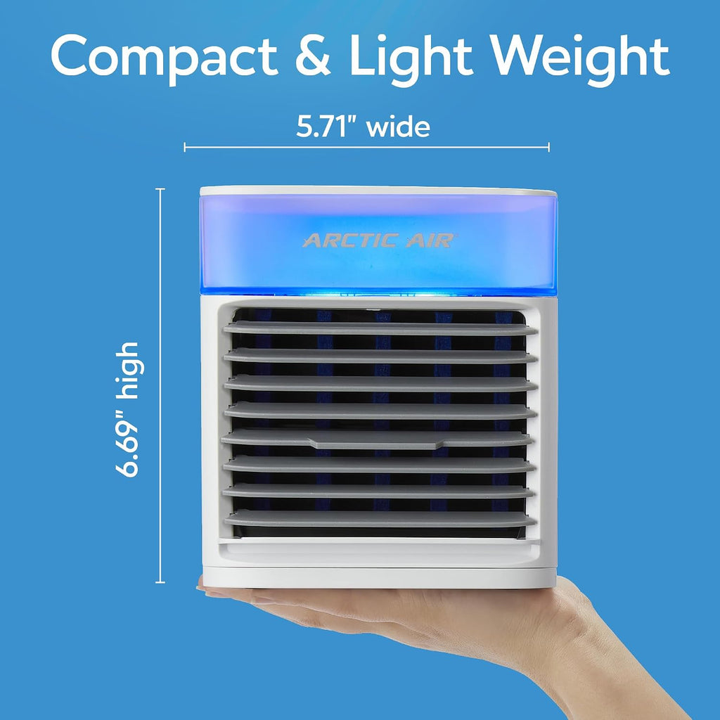 Arctic Air Pure Chill 2.0 Evaporative Air Cooler by Ontel - Powerful, Quiet, Lightweight and Portable Space Cooler with Hydro-Chill Technology For Bedroom, Office, Living Room & More,Blue (Pack of 4)