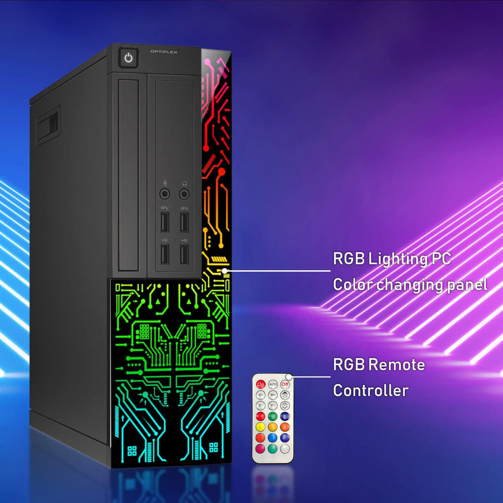 Dell Gaming OptiPlex Desktop RGB Computer PC | Intel Core i7 3.4Ghz | AMD RX 550 4GB GDDR5 | 16GB RAM 512GB SSD | RGB Gaming Keyboard & Mouse WiFi | Windows 11 HDMI (Renewed)
