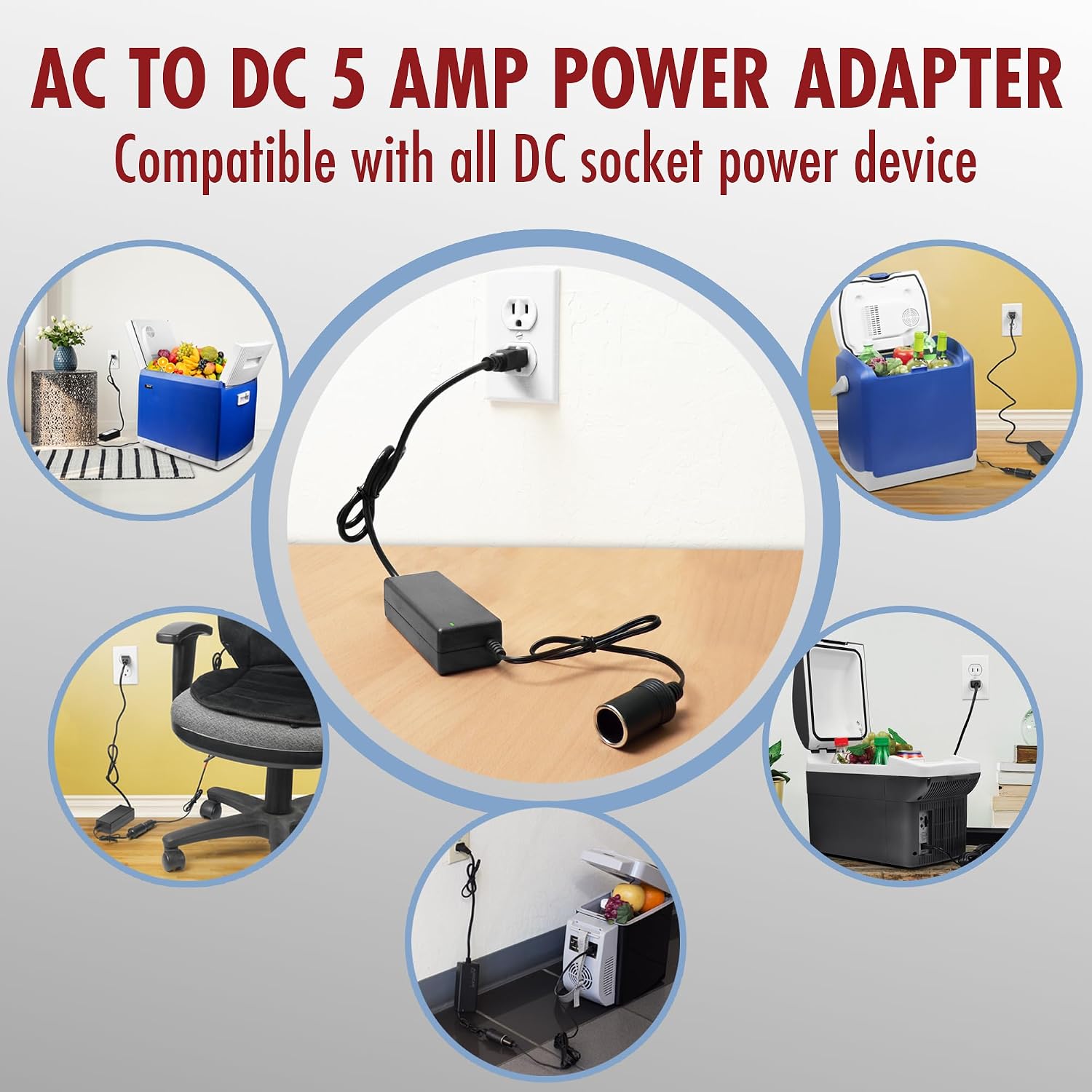 Wagan Electric Cooler & Warme 14 Liter Cooler 12V DC Portable Thermoelectric Fridge 110V AC Home Power Cord & 12V Car Adapter for Camping, Travel, Road Trip and Gift