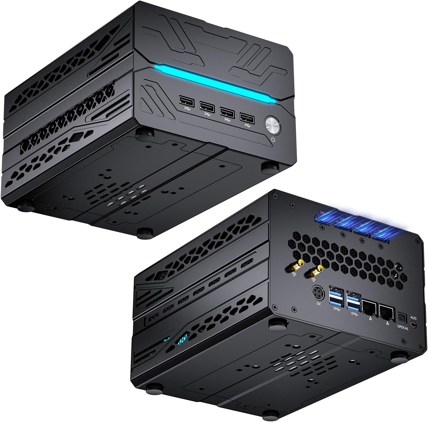 Mini Gaming PC, Desktop Computer i9-14900F 24 Cores Upto 5.8GHz, 32G DDR5, 1T M.2 PCIE4.0 SSD, Win-11 Pro, GeForce RTX5060Ti 16G, Four Display, 8K@60Hz Outputs, Dual LAN, WiFi7/BT5.4