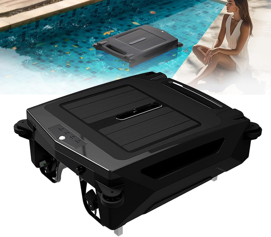 Automatic Pool Cleaning Robot, Solar and Charging Dual Mode, Maximum Cleaning Area 100 Square Meters, 2500mah Battery, With Automatic Steering Function, 3.4l Waste Tank Capacity