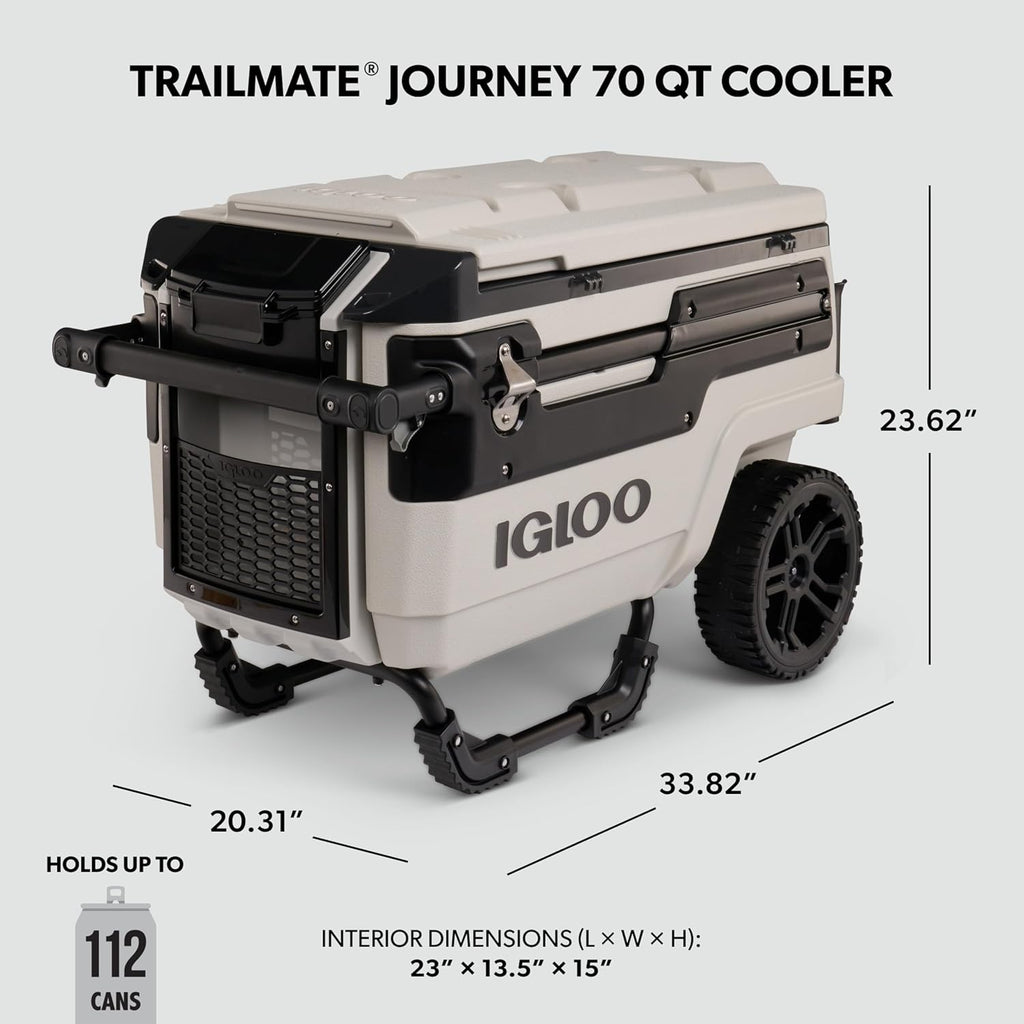 Igloo Trailmate Journey 70Qt Wheeled Cooler | Insulated Hard Shell Ice Chest