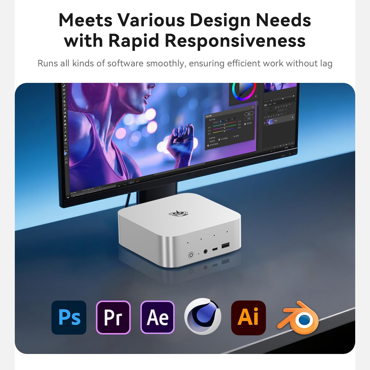 Beelink Mini PC SER9 Pro AMD Ryzen 7 H 255, Mini Computer(8C/16T, up to 4.9GHz), 32GB LPDDR5X 1TB PCIe4.0 x4 SSD, 4K UHD Triple Display HDMI/DP1.4/USB4/MIC/Speakers/WiFi 6/BT5.2/2.5Gbps