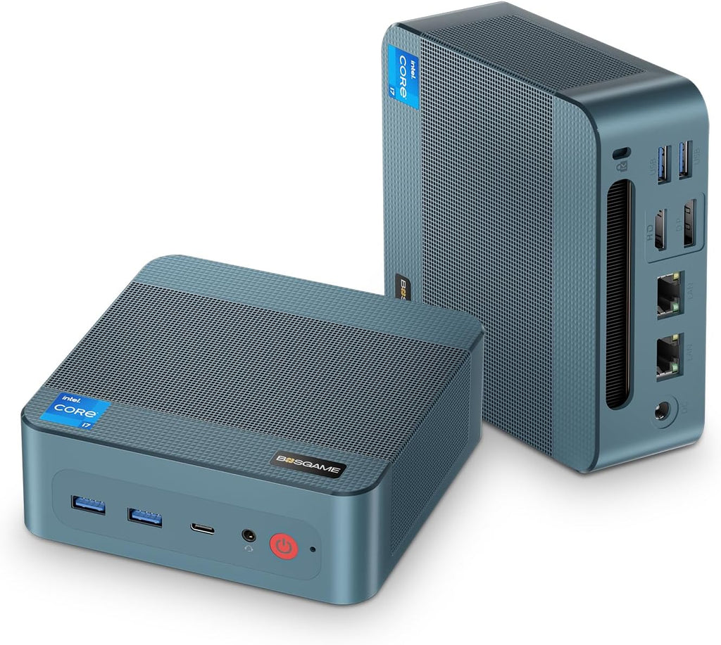 BOSGAME P2 Mini PC, Intel Alder Lake Core I7 12700H W 11 Pro Mini Computers, USB4(Support Thunderbolt 4), 32GB DDR4, 512GB NVMe SSD, Dual 2.5GbE LAN, WiFi 6E, Bluetooth 5.2