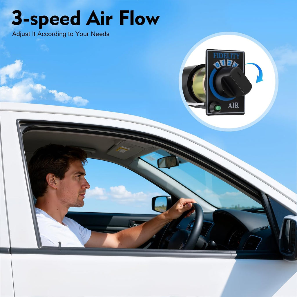 LOYALHEARTDY A/C Air Conditioning Evaporator Assembly Unit & Heater Kit, 600CFM 3 Speed AC 12V Under-Dash Evaporator Electrical Thermostat for Car Truck, Heat & Cool 4 port 12V (BEU-404-000)