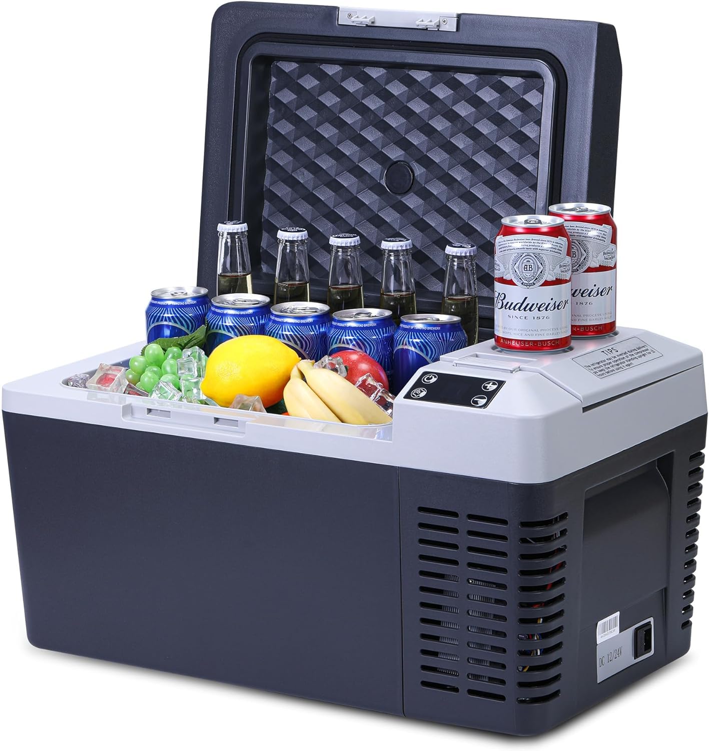 12 Volt Car Refrigerator, 21 Quart(20L) Portable Refrigerator, Electric Cooler with 12/24V DC, Car Refrigerator Car Cooler for Camping,Truck,Travel,Fishing