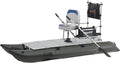 AQUOS Backpack Series 10.2 ft Inflatable Pontoon Boat with Stainless Steel Guard Bar and Folding Seat for One Person Fishing, Aluminum Floor Board, Transport Canada Approved