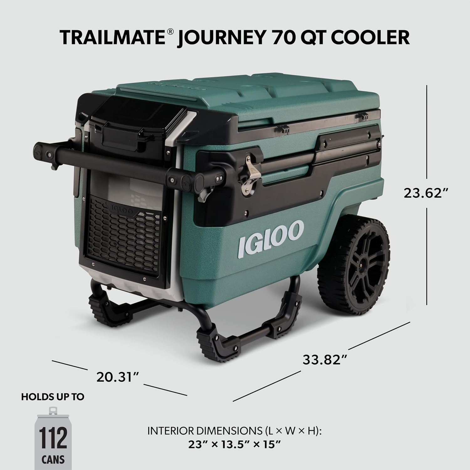 Igloo Trailmate Journey 70Qt Wheeled Cooler | Insulated Hard Shell Ice Chest