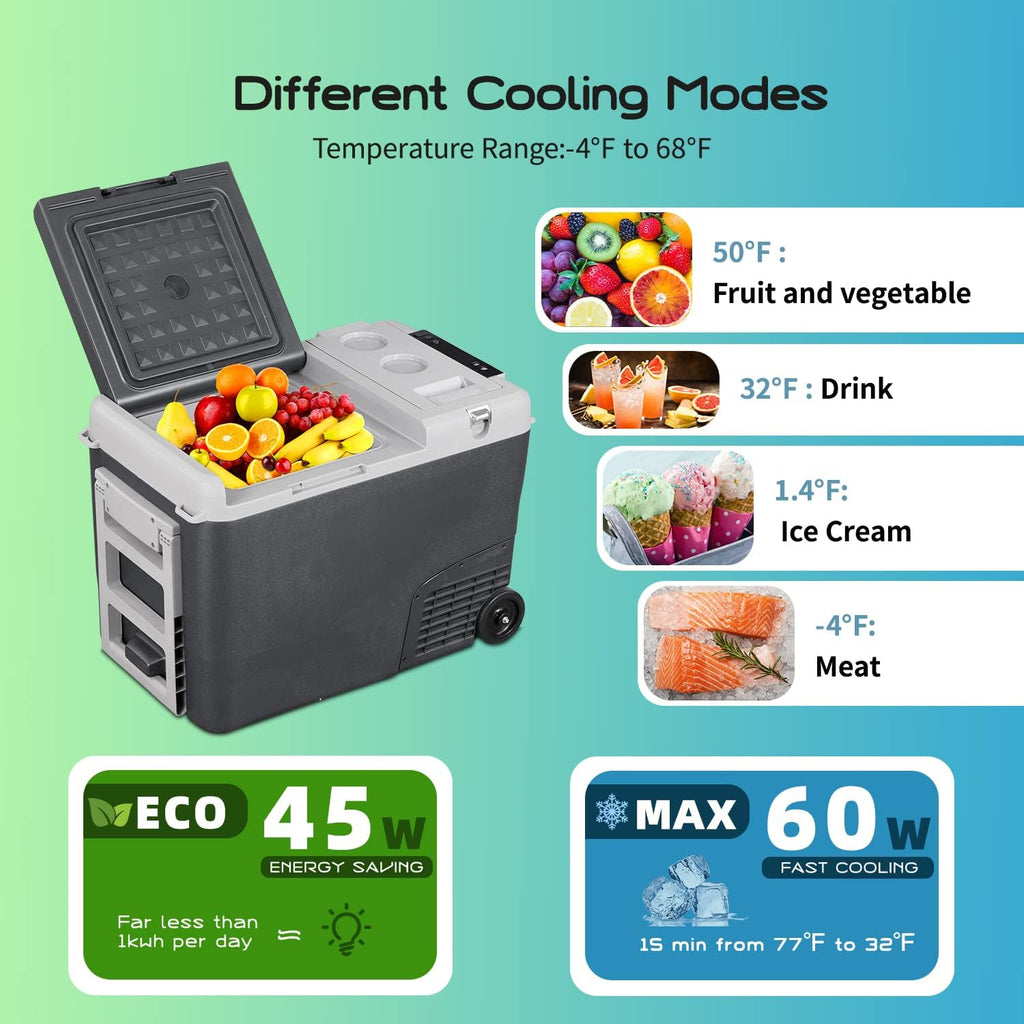 Alpicool MT35 Portable Fridge 12 Volt Car Refrigerator 34 Quart Freezer for Fishing, Camping, RV, Truck, Boat-12/24V DC