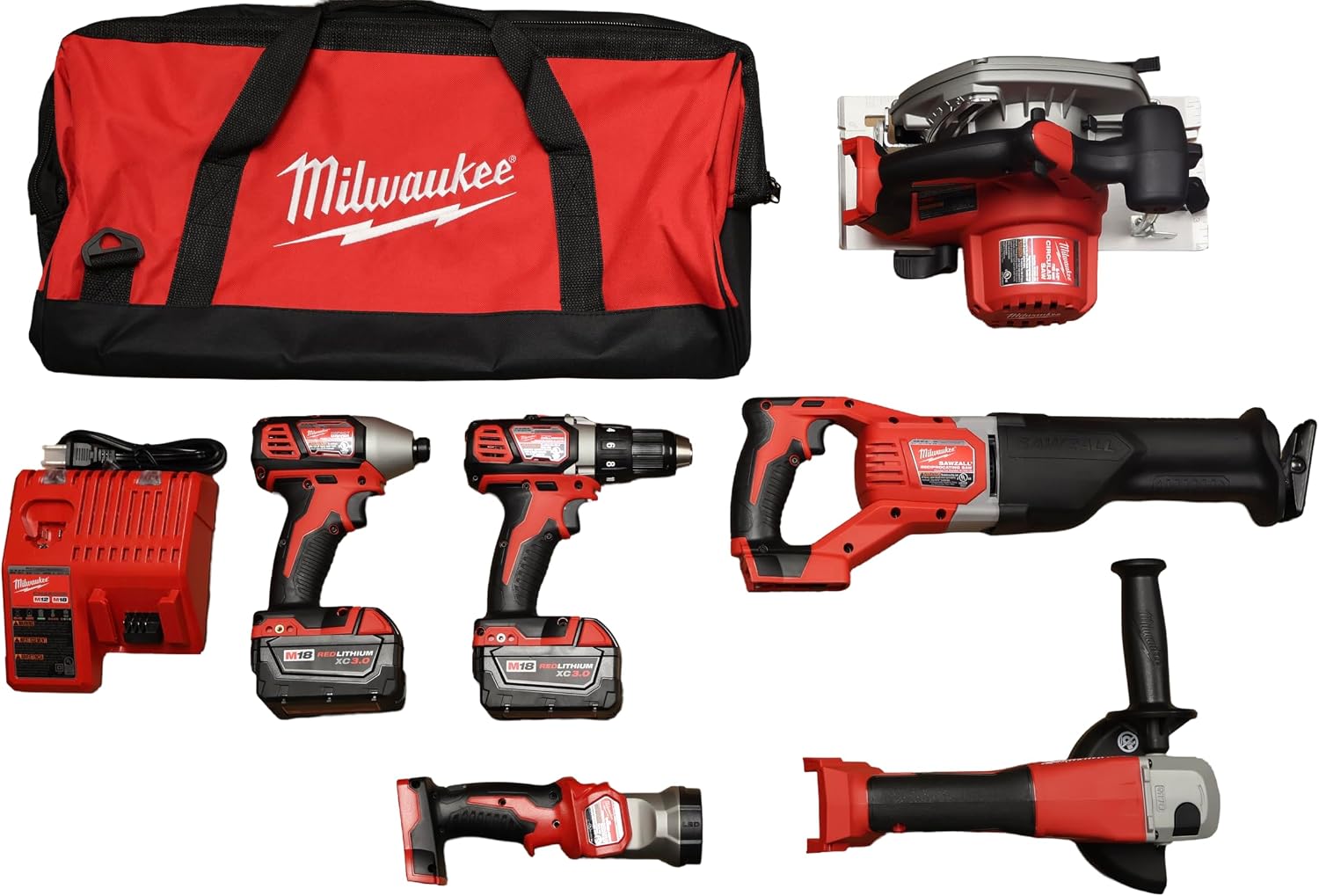 Milwaukee M18 Cordless LITHIUM-ION 6-Tool Combo Kit (2696-26)