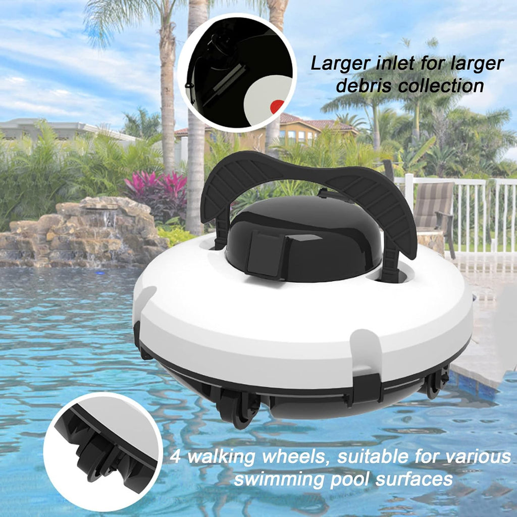 Fully Automatic Pool Vacuum Cleaner - Wall Climbing Pool Cleaning Robot For Above Ground & In-Ground Pools - Intelligent Cordless Pool Cleaners