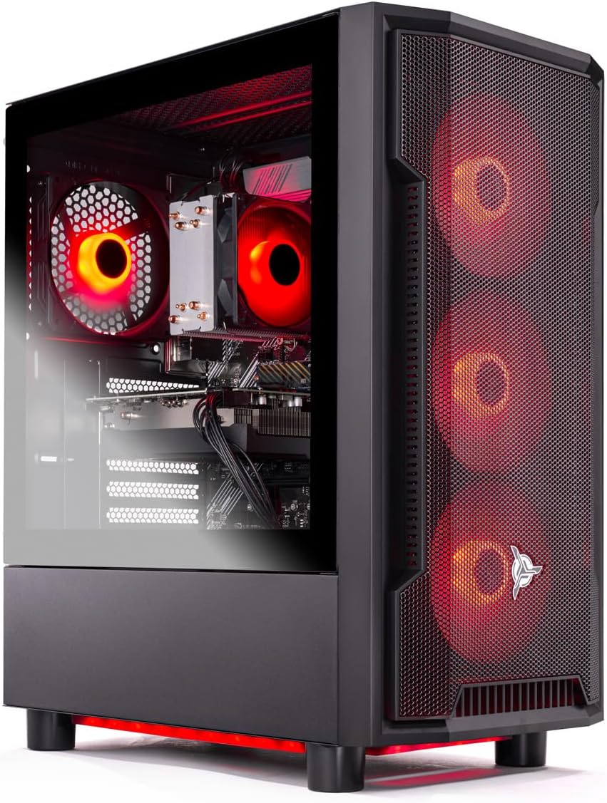 Skytech Gaming Shadow Desktop PC, Intel i5 13400F 2.5 GHz (4.6GHz), AMD RX 9060XT 8GB, 1TB NVMe SSD, 32GB DDR5 RAM 5200 RGB, 650W Gold PSU, Wi-Fi, Win 11