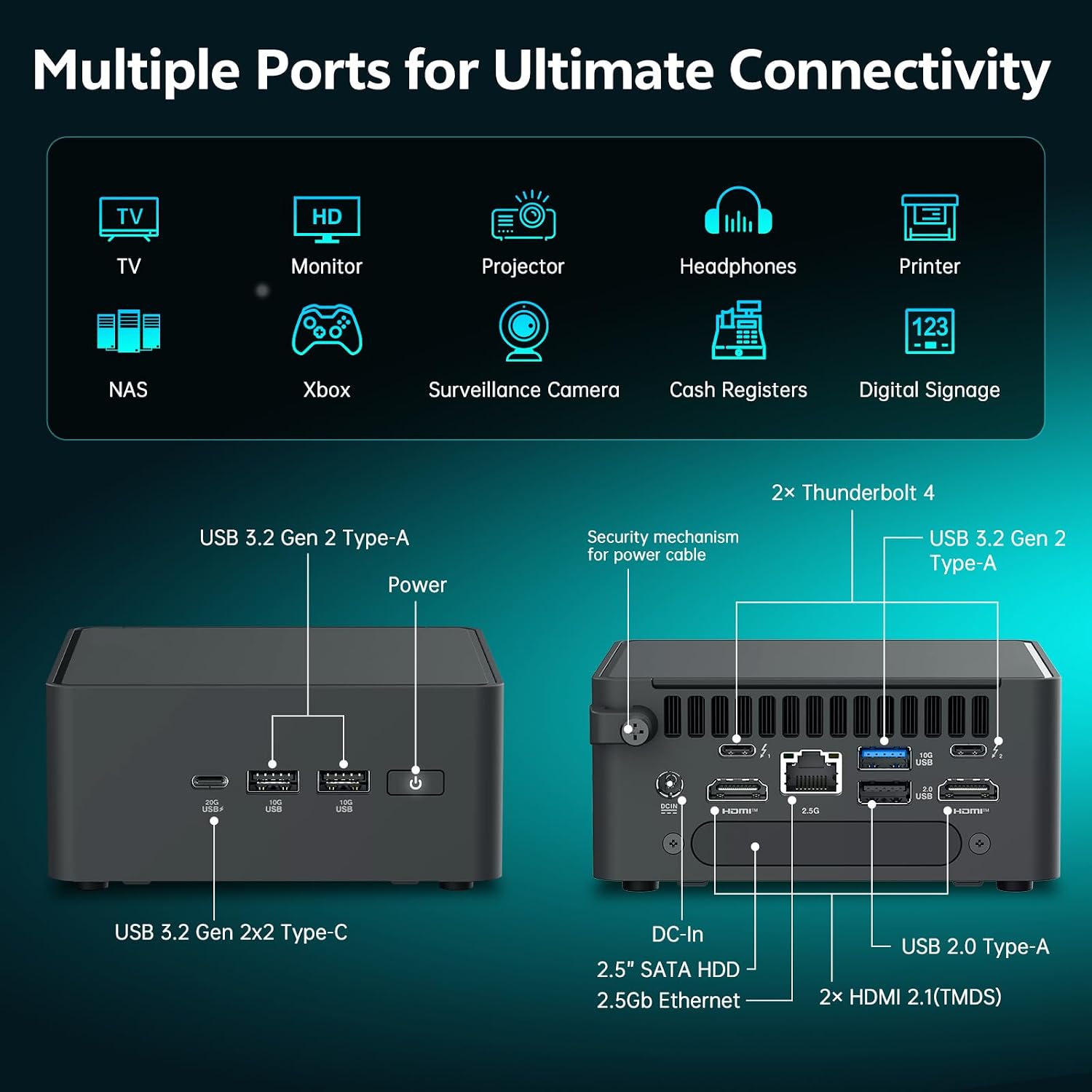 ASUS NUC 15 Pro AI Mini PC, Intel Series 2 Ultra 5 225H (14C/14T, Up to 4.9GHz), Mini Computers 16GB DDR5 RAM, 1TB PCIe SSD, Win 11 Pro, Intel Arc 130T GPU, Thunderbolt 4, WiFi 7, 8K HDR, VESA Mount