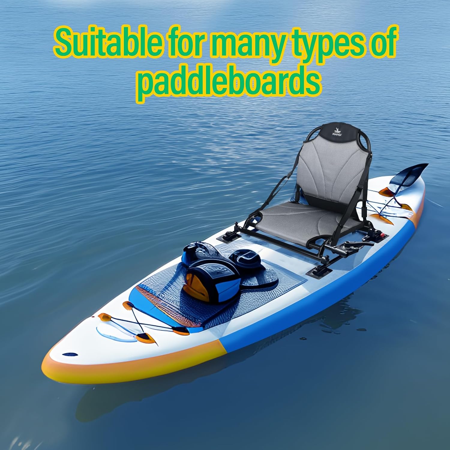 Aluminum Frame Kayak Seat Replacement – Breathable Mesh Stadium Chair for Sit-On-Top Fishing Kayaks & Canoes – High Back Support & Adjustable Straps