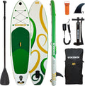 KRKN Discover 10'6' Stand Up Paddle Board, Inflatable SUP with Premium Accessories, Non-Slip Deck, Adjustable Paddle, Camera Seat & Backpack for All Skill Levels