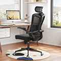 300 LBS Ergonomic Office Computer Mesh Chair - Adjustable Height Rolling Desk Chair with Flip-Up Armrests & High Back Support - Comfortable Swivel Task Chair for Home Office