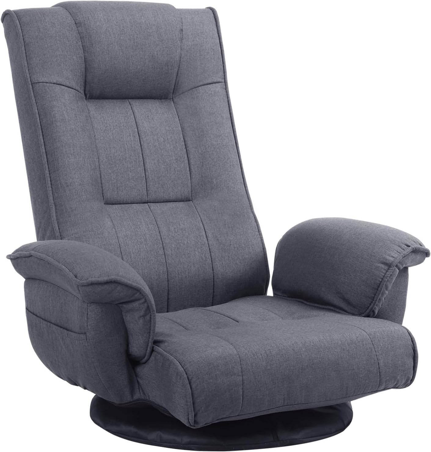 360 Degree Swivle Adjustable Floor Chair, Chaise Lounge Indoor, Folding Lazy Sofa with Armrests and Side Pocket Adults Gaming Chairs for Living Room, Bedroom Factory Price 201 (GR)