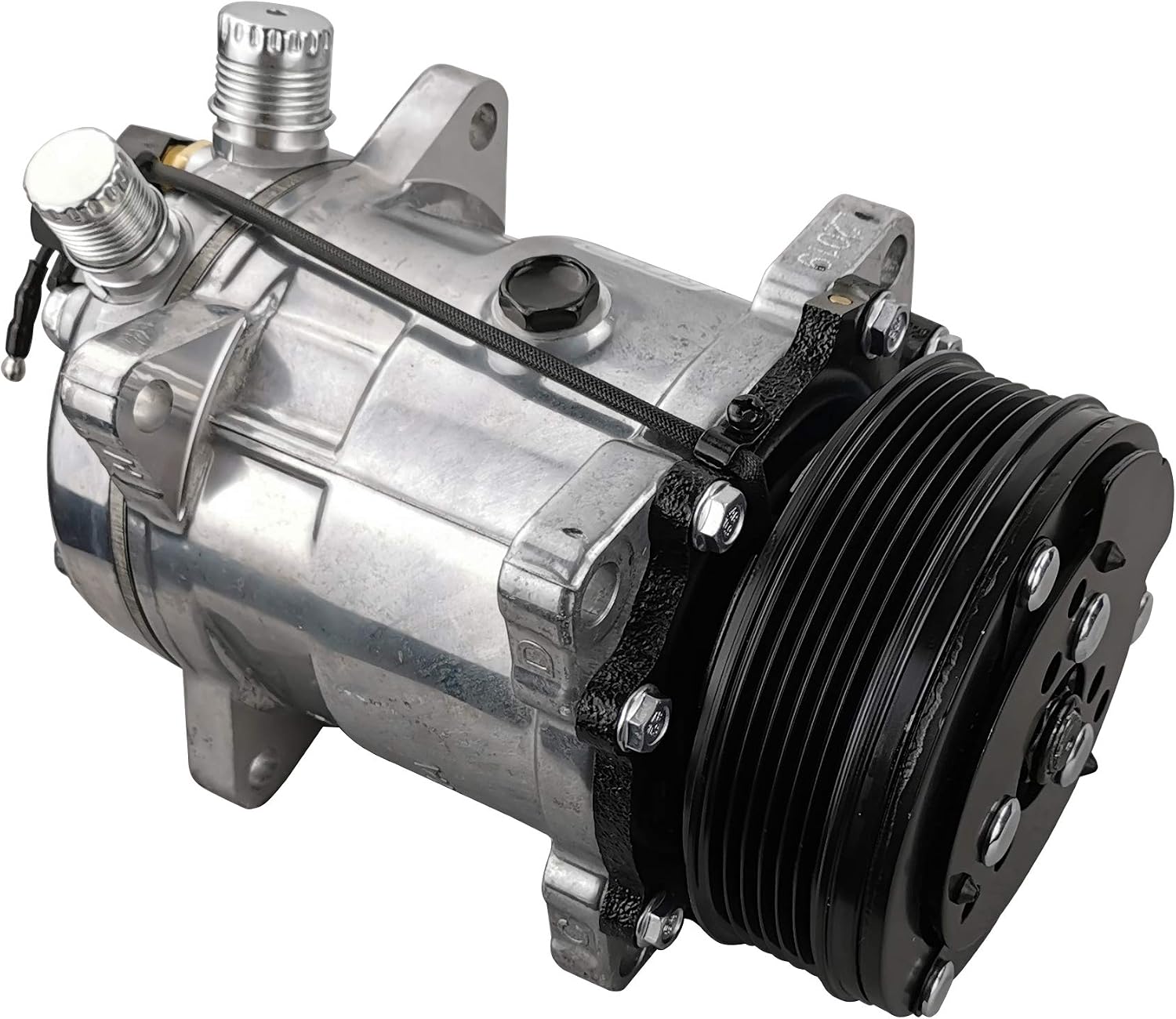 Universal A/C Compressor 6PK Clutch Sanden 508 5H14 R134A Serpentine Belt 12V