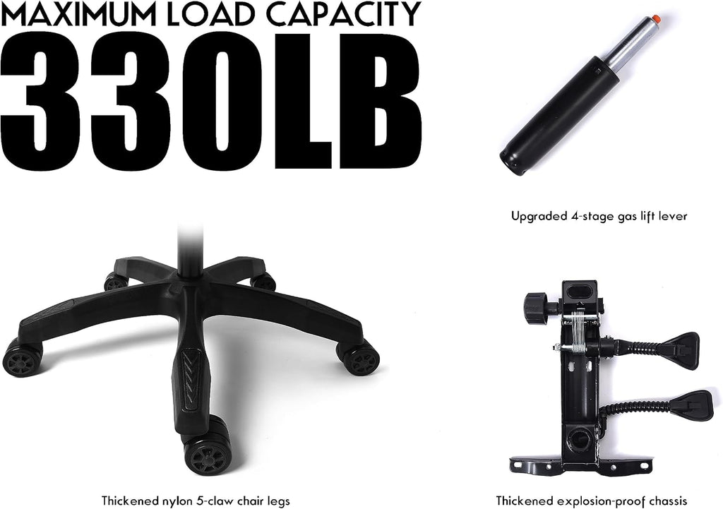 Massage Gaming Chair with Speakers and LED Light, Ergonomic Computer Gaming Chair with Footrest and Adjustable Lumbar Support, PU Leather, 90°-135°, Racing Video Gaming Chair.,Pink