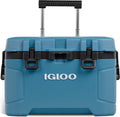 Igloo Trailmate 52Qt Wheeled Cooler, Insulated Hard Shell Ice Chest, Modern Blue