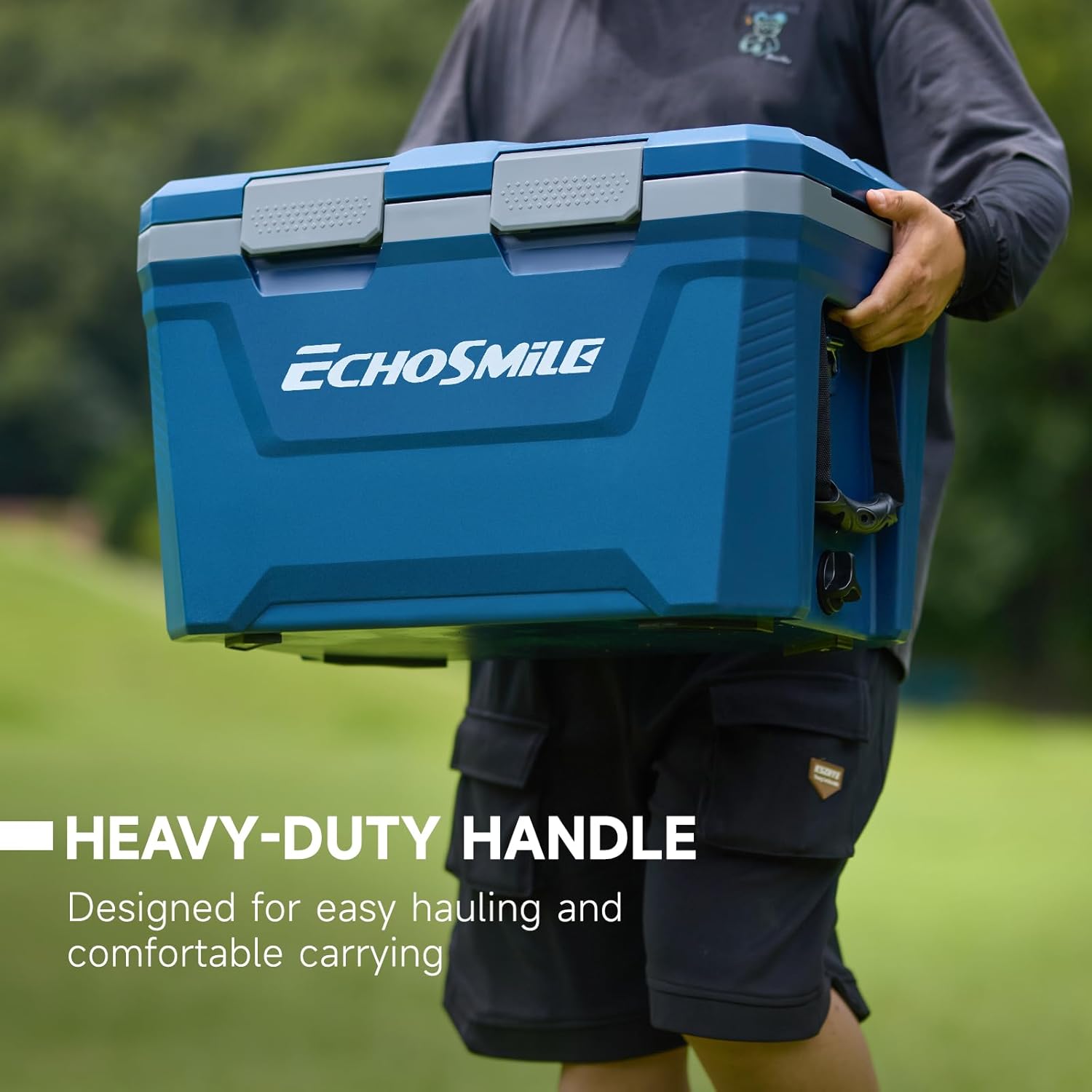 EchoSmile 35 Quart Cooler, Ultra-Light Hard Coolers, Outdoor Insulated Ice Chest Box for Camping, Drink, Beach, Fishing and Boating