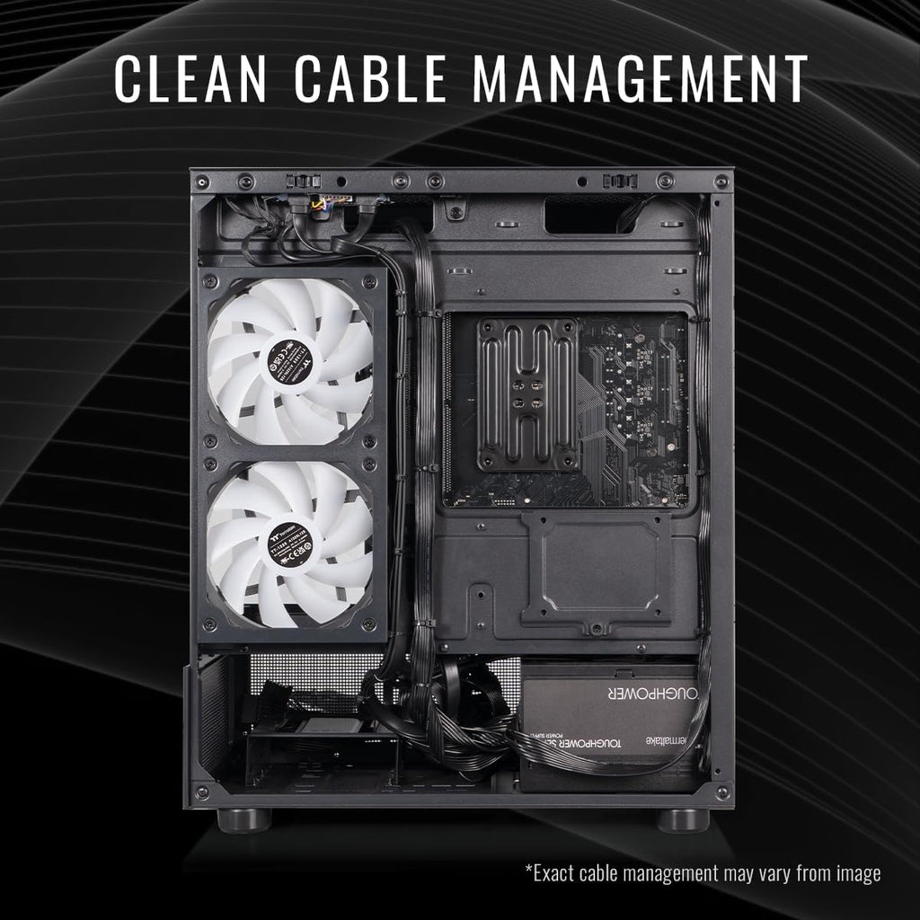 Thermaltake LCGS View 7696X-170 Gaming Desktop (AMD Ryzen™5 7600X, ToughRam 32GB DDR5 6000MT/s RGB Memory, AMD Radeon™ RX 9060 XT 16GB, 1TB NVMe M.2, WiFi, Windows 11) V17B-B650-96X-LCS