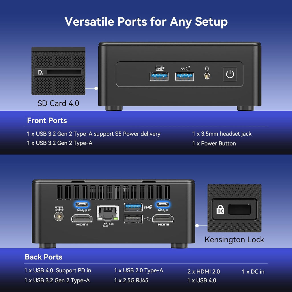 GEEKOM IT15, The Most Powerful AI Mini PC with Intel Ultra 9 285H(15th Gen) 99 Tops | 32GB DDR5, 1TB SSD | Arc 140T GPU | WiFi 7, 8K Quad Display, Win11 Pro, Video Editing, Coding, and Multitasking