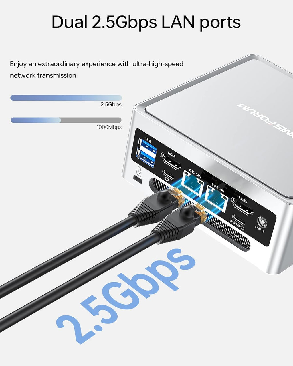 MINISFORUM Mini PC NAB6 Lite Intel Core i5-12600H,12 Cores 16 Threads,up to 4.5GHz 16GB RAM DDR4 1TB PCIe4.0 SSD Dual 2.5 G RJ45 LAN Mini Desktop Computer,2 x HDMI,7 x USB Port,WiFi 6,BT5.2