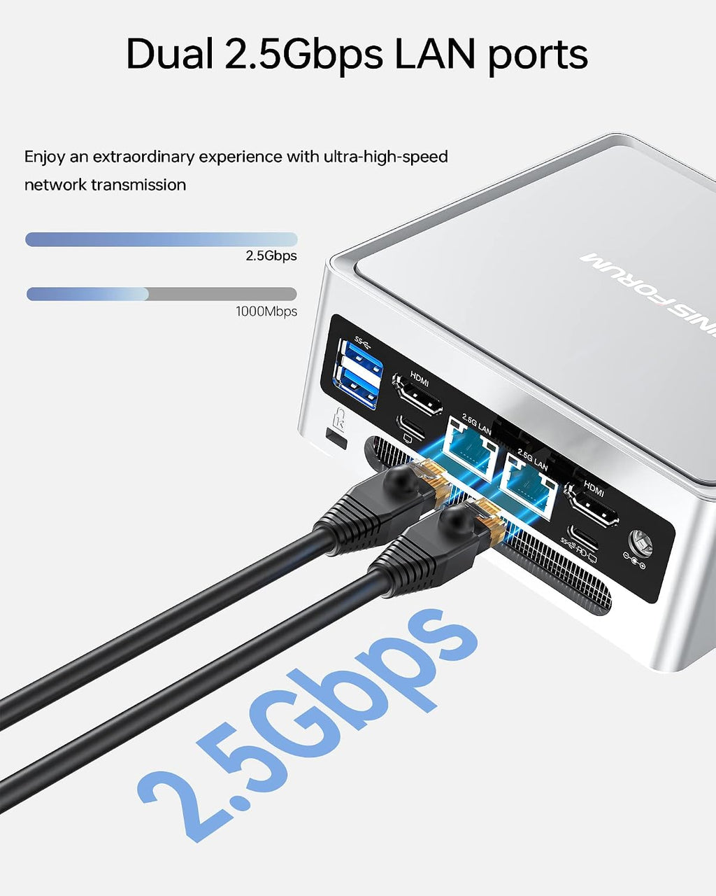 MINISFORUM Mini PC NAB6 Lite Intel Core i5-12600H,12 Cores 16 Threads,up to 4.7GHz 16GB RAM DDR4 500GB PCIe4.0 SSD Dual 2.5 G RJ45 LAN Mini Desktop Computer,2 x HDMI,7 x USB Port,WiFi 6,BT5.2