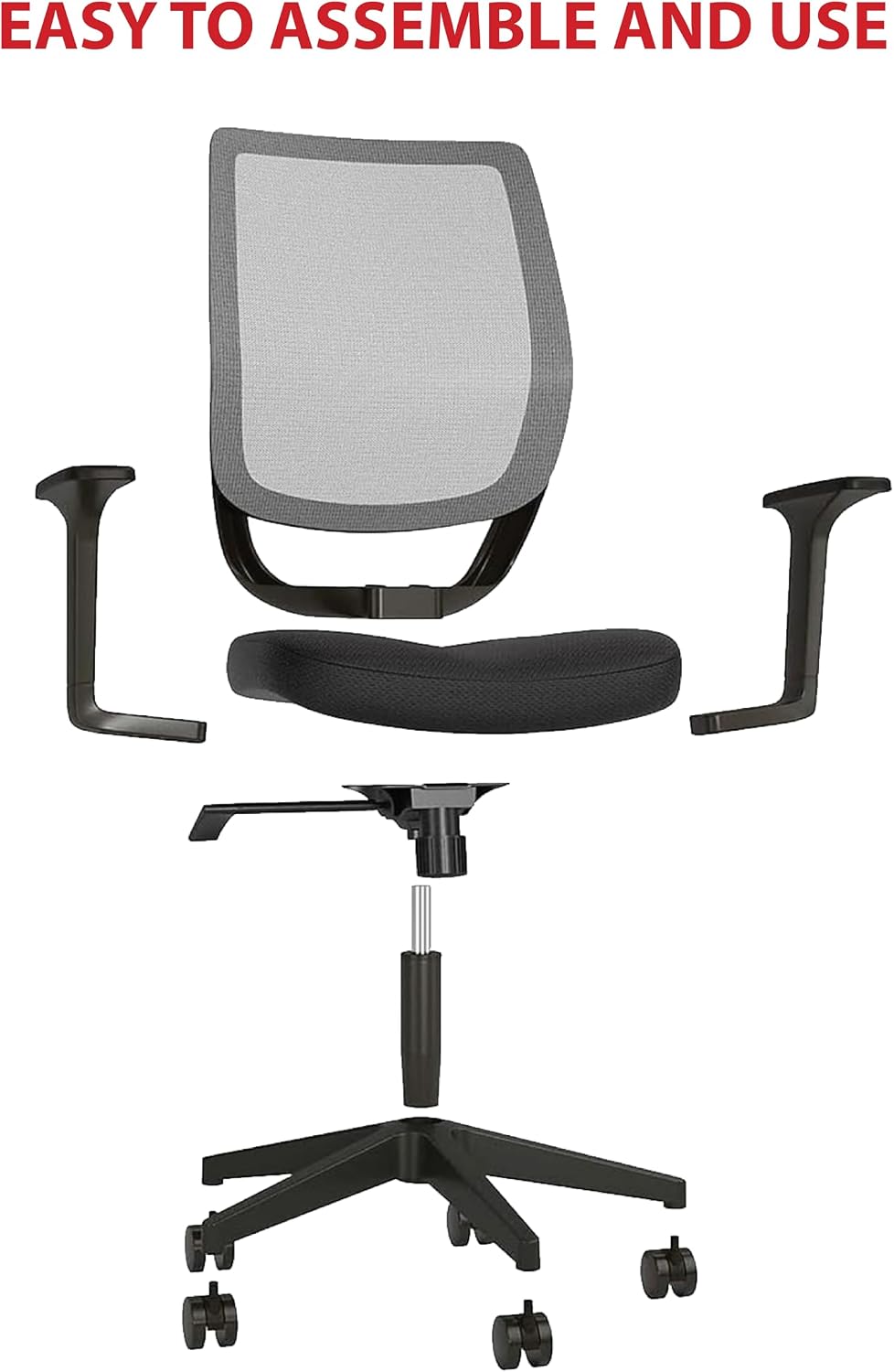 Staples Ergonomic Task Chair, Mesh, Ergonomic, Adjustable Height, Swivel