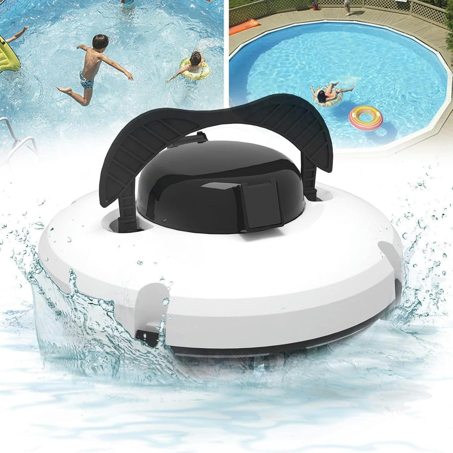 Smart Swimming Pool Cleaners, Pool Cleaning Robot Completely Automatic Swimming Pools with Improved Ultrafine Filters Ideal for Pool Surfaces Up to Green, White