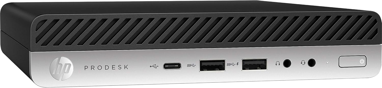 HP Prodesk 600 G3 Mini Desktop Computer PC, Intel 7th Gen Core 7100T 3.4GHz, 8GB RAM, 256GB SSD, Wired RGB Keyboard, WiFi, Bluetooth, Windows 11 Pro Desktop (Renewed)