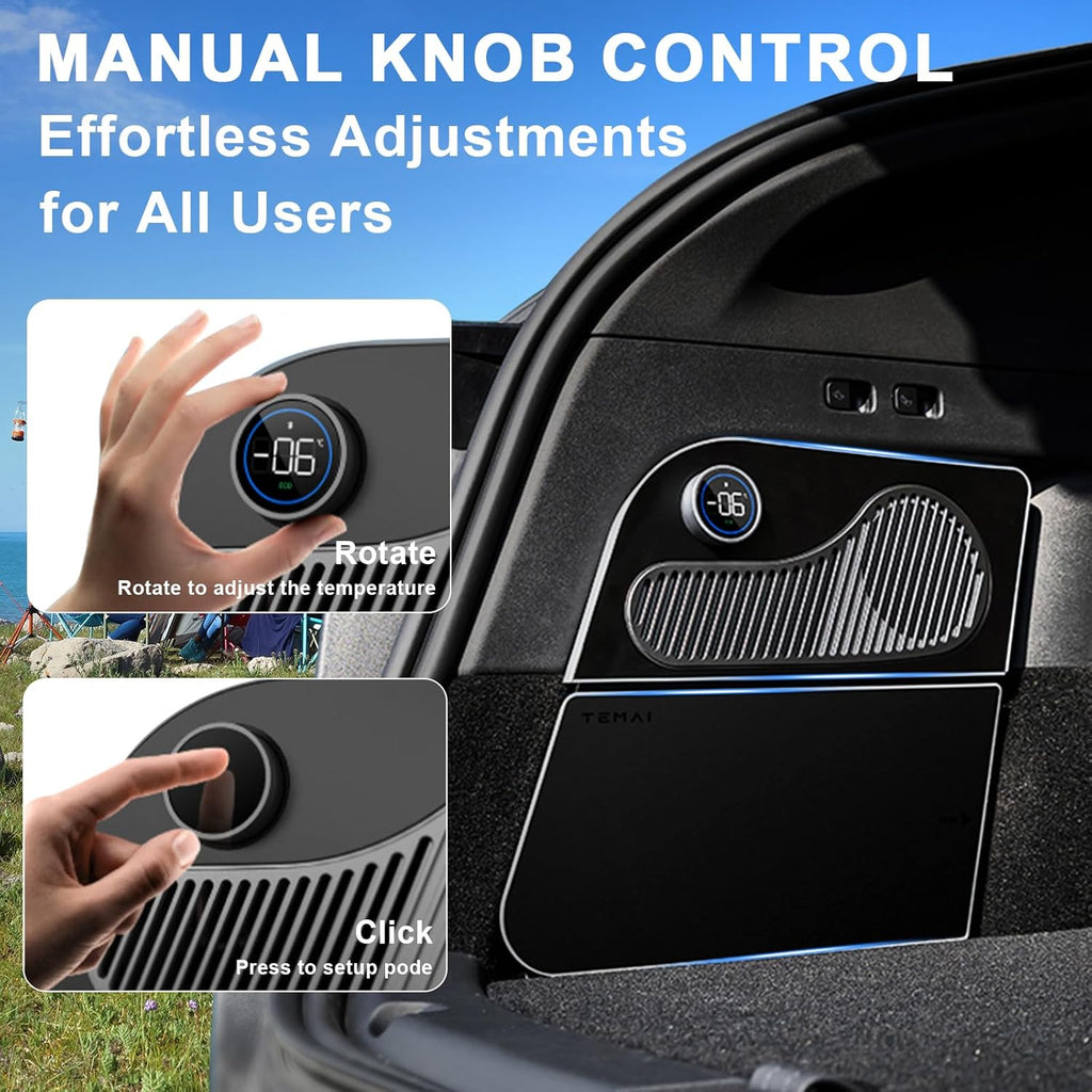 Car Refrigerator for Tesla Model Y 21-24, Model Y Junpier 2025+ 16L Capacity Trunk Car Fridge, -6°C Cooling, Portable Freezer Cooler for Camping, Outdoor Driving