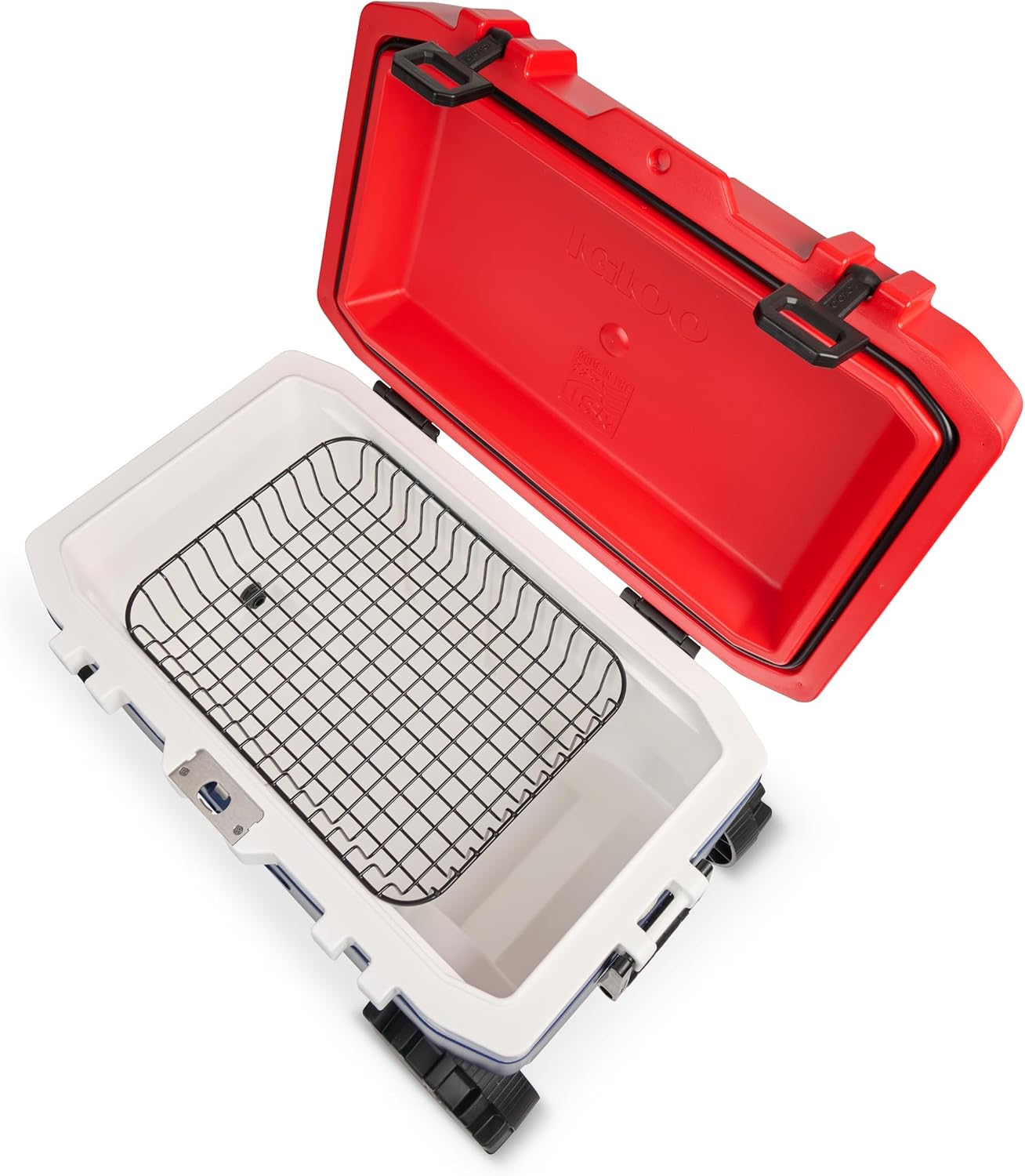 Igloo Trailmate 75Qt Wheeled Cooler, Insulated Hard Shell Ice Chest, Americana
