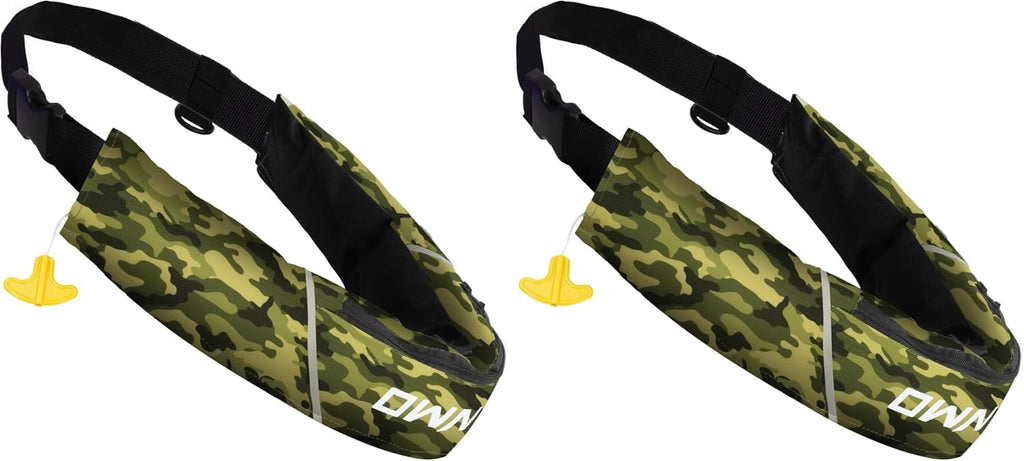 Owntop Manual Inflatable Belt Pack, Adults Swim Jacket with Blowpipe & Whistle, 24g CO2 Cylinder Included, Low Profile for Kayaking, Fishing, Paddle Sports