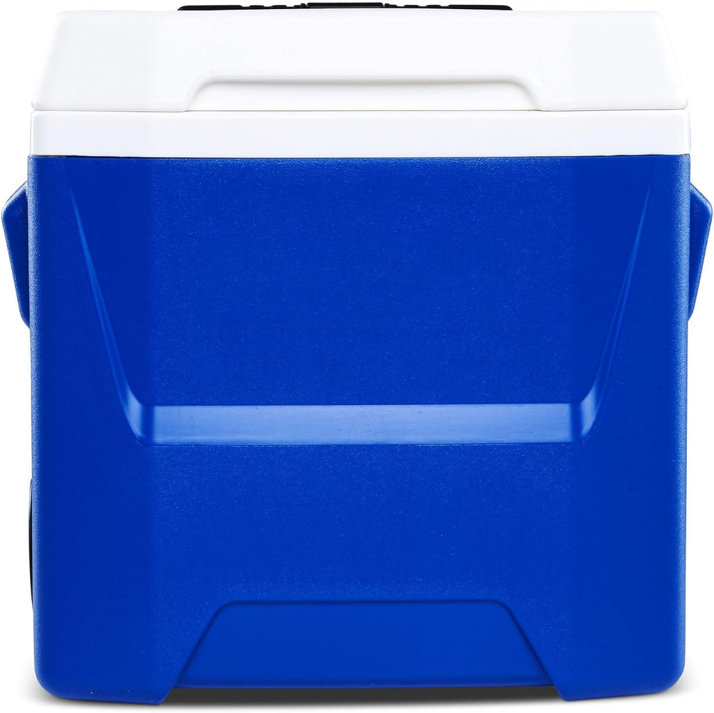 16 QT Hard Sided Ice Chest Cooler with Wheels and Handle,Portable Wheeled Plastic Coolers to Keep Food Fresh or Drinks,Insulated Container,Classic Outdoor Cooling Storage Box (Blue)