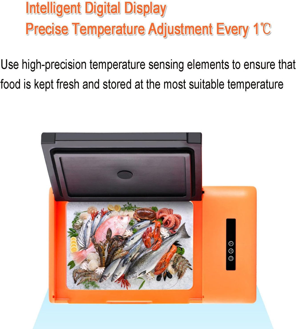 Car Refrigerator 12V/24V Refrigeration Insulation Box Car Refrigerator 20 Liter Capacity Portable Electric Car Cooler for Car, RV, Truck Van Boat Camping Travel
