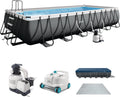 INTEX 26363EH Ultra XTR 24ft x 12ft x 52in Above Ground Swimming Pool Set with Sand Filter Pump and Deluxe Automatic Vacuum Cleaner