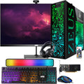 TechMagnet Gaming Desktop PC, Intel i7 6th Gen, Zeus Pro 6, GT 1030, 8GB RAM ARGB, 256GB SSD + 1TB HDD 22 Inch Monitor, Wi-Fi | Bluetooth Adapter, Webcam, RGB Kit, Windows 11 (Renewed)