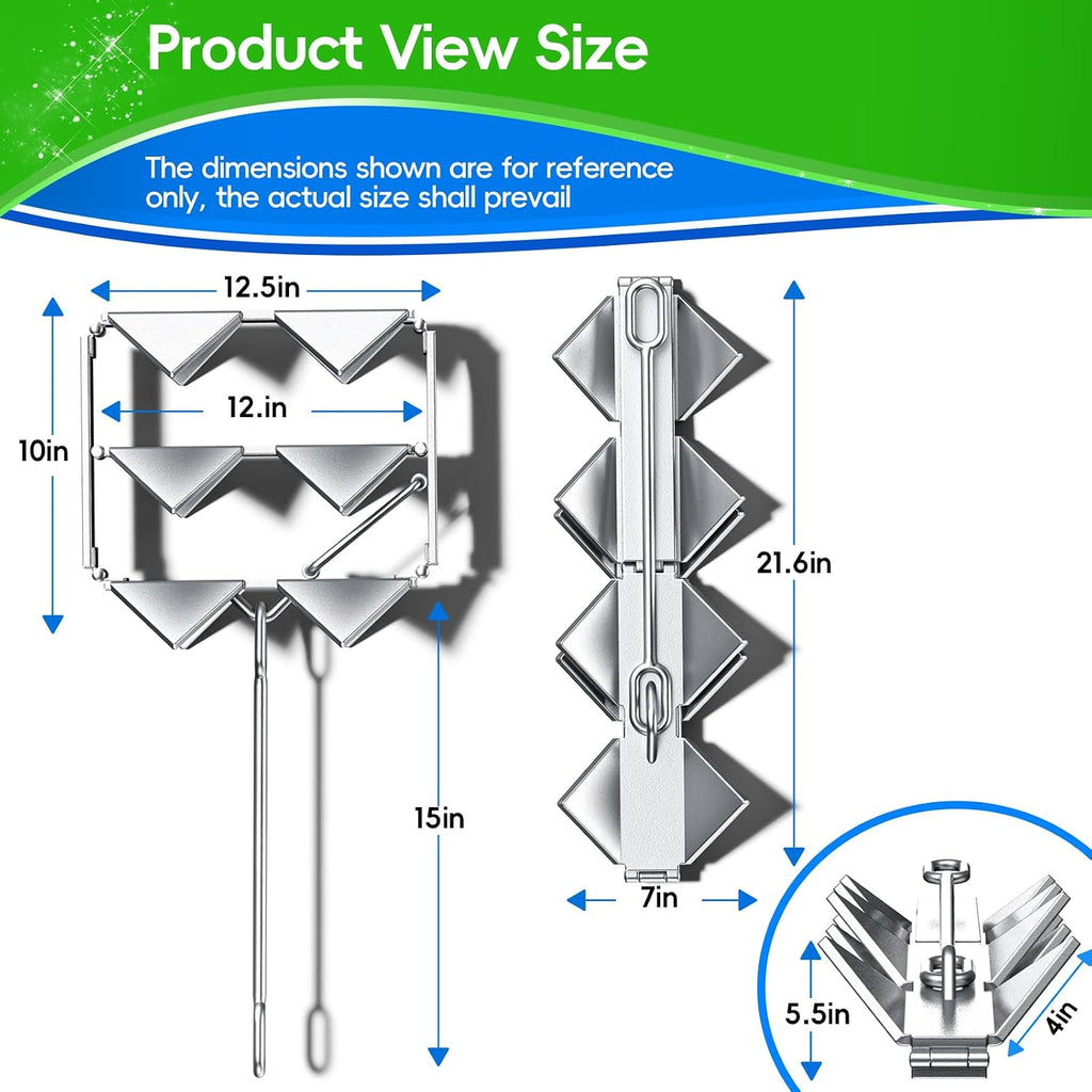Boat Anchor Kit - Anchor with Dacromet Coating, Box Anchors for 25' Boats, Includes 100 ft 3/8' Anchor Nylon Rope, Suitable for Various Small Boats