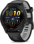 Garmin Forerunner 265 Running Smartwatch, Colorful AMOLED Display, Training Metrics and Recovery Insights, Black and Powder Gray (Renewed)